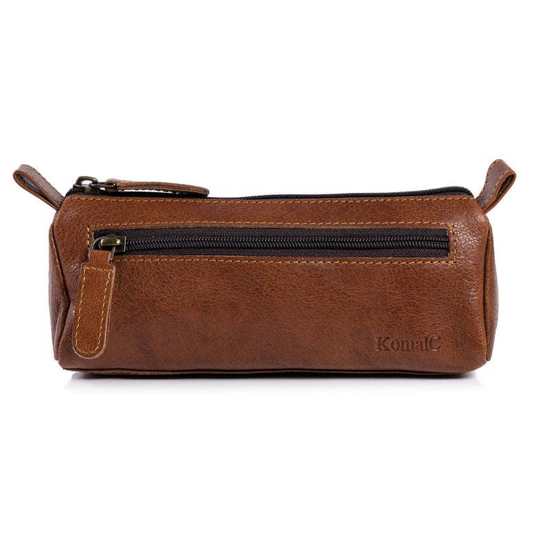 KomalC Leather Pencil Pouch pen case Craft Tool holder For Office Work gift for artists. - Image 3